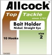 Allcock Short Shank Salmon Bait Holder Hook Straight Eye