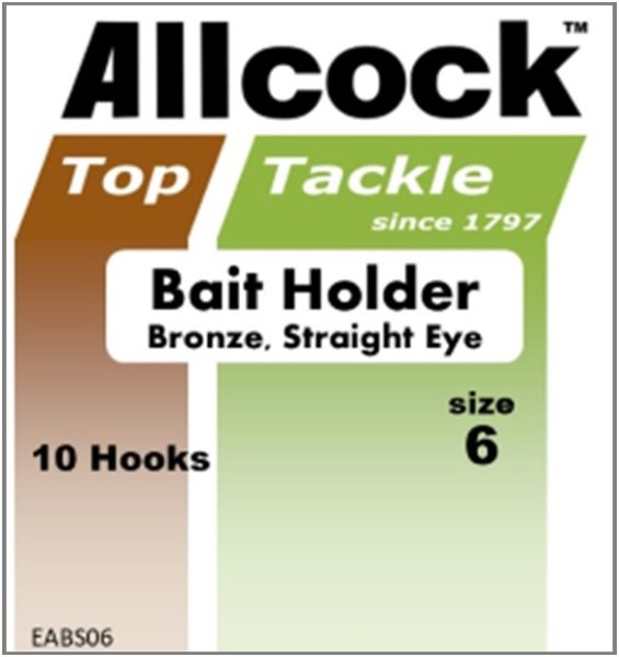 Allcock Bronze Bait Holder Hook Straight Eye 