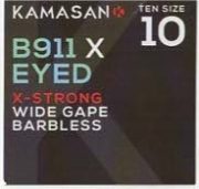 Kamasan B911x X-Strong Barbless Eyed Hooks