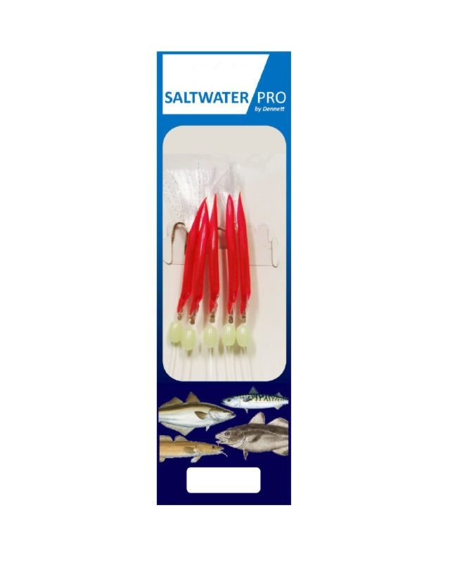 Dennett Saltwater Pro Mackerel Glow 5 Hook Rigs - Dennett Outdoor Ltd