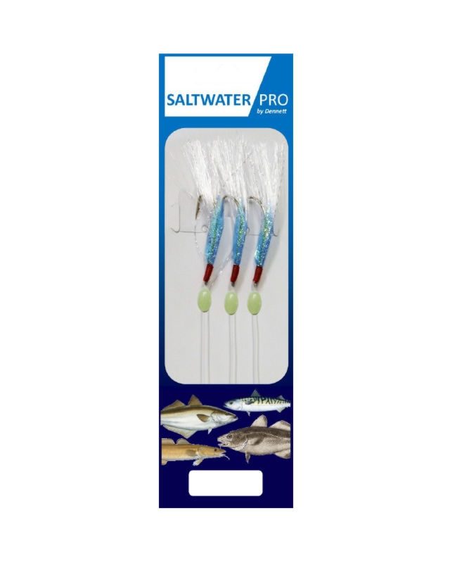 Dennett Saltwater Pro Blue Fish Skin 3 Hook Rigs - Dennett Outdoor Ltd