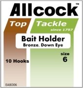 Allcock Bronze Bait Holder Down Eye Hook