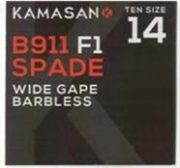 Kamasan B911F1 Fine Wire Barbless Spade Hooks